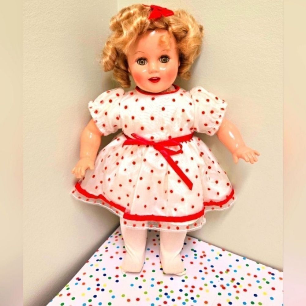 🎄🛍❤️VINTAGE SHINING STAR HORSMAN SHIRLEY TEMPLE DOLL 18 INCHES W/ CERTIFICATE